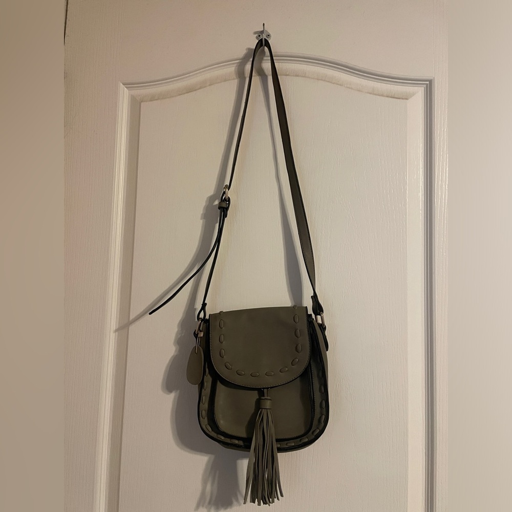 Mellow World Adjustable Leather Crossbody Saddle‎ Bag Tassel Western Boho